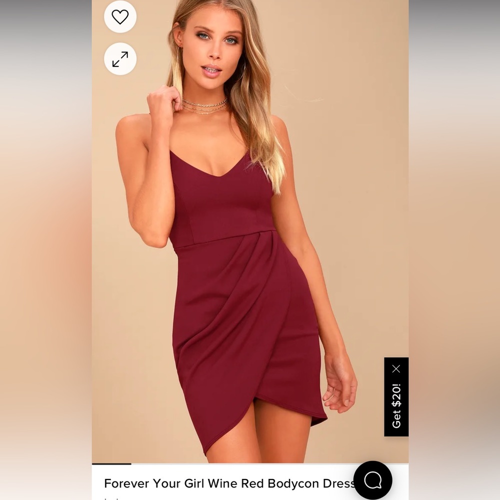 Lulus Forever Your Girl Wine Red Bodycon Dress